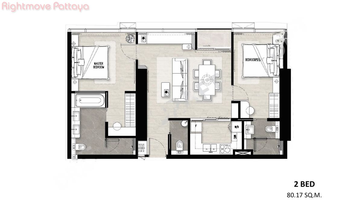 2 Bedrooms Condo For Sale In North Pattaya - ONCE Wongamat #CS5615