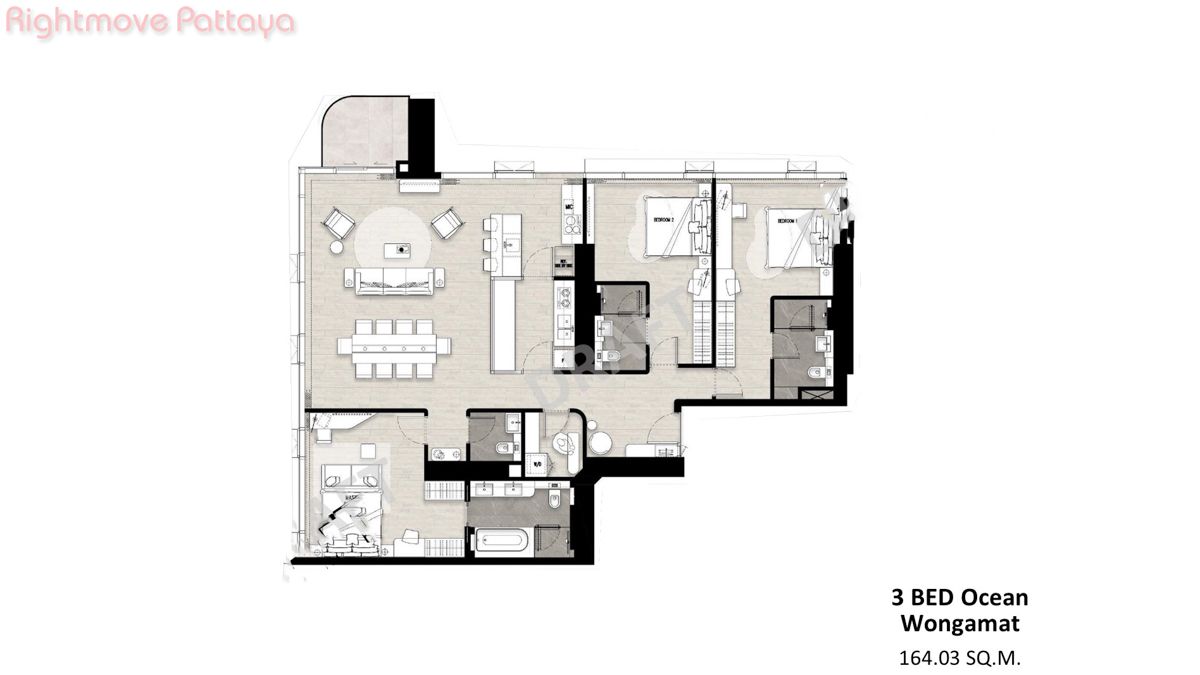 3 Bedrooms Condo For Sale In North Pattaya - ONCE Wongamat #CS5616