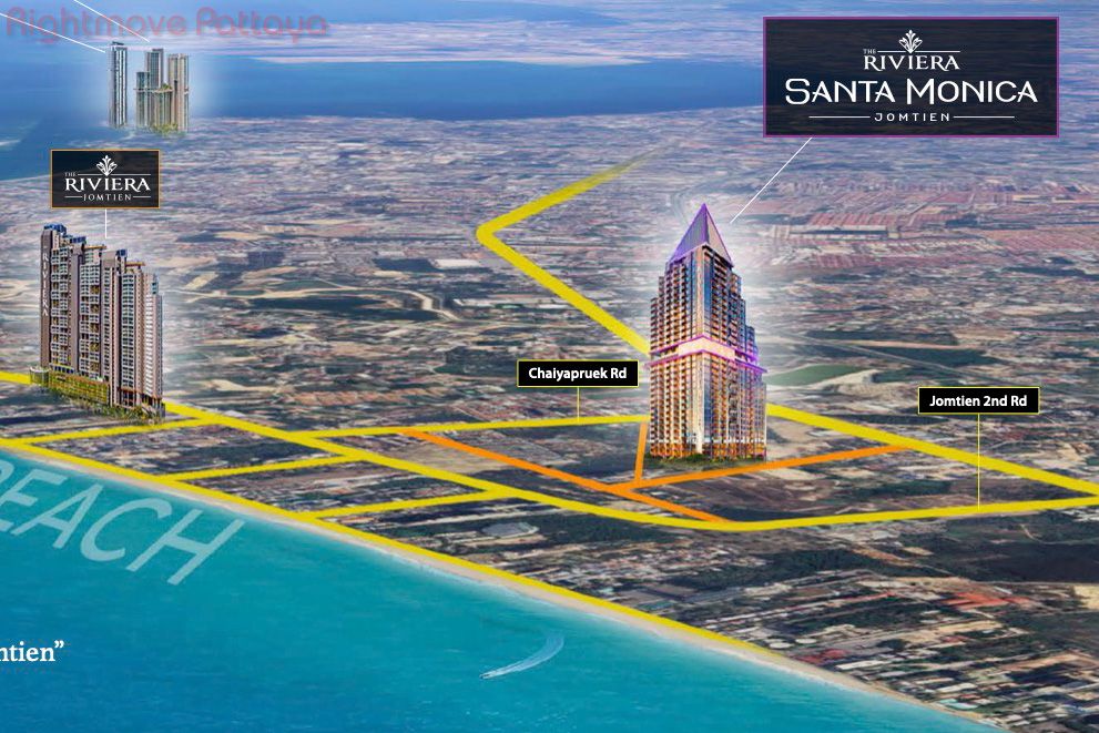 1 Bedroom Condo For Sale In Jomtien - The Riviera Santa Monica Jomtien #CS5791